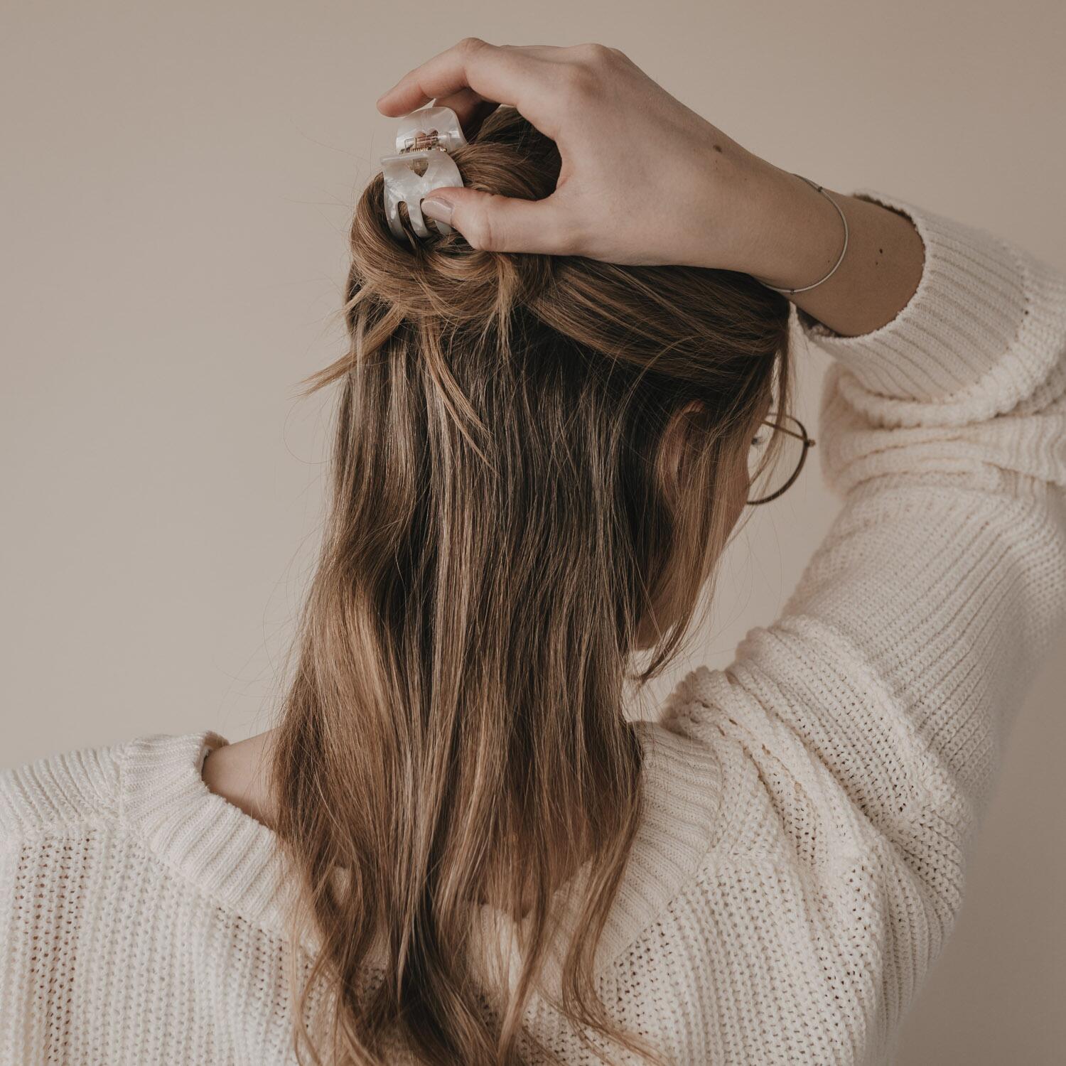 Kleine Haarspange "Herz" (Pearl) Eulenschnitt