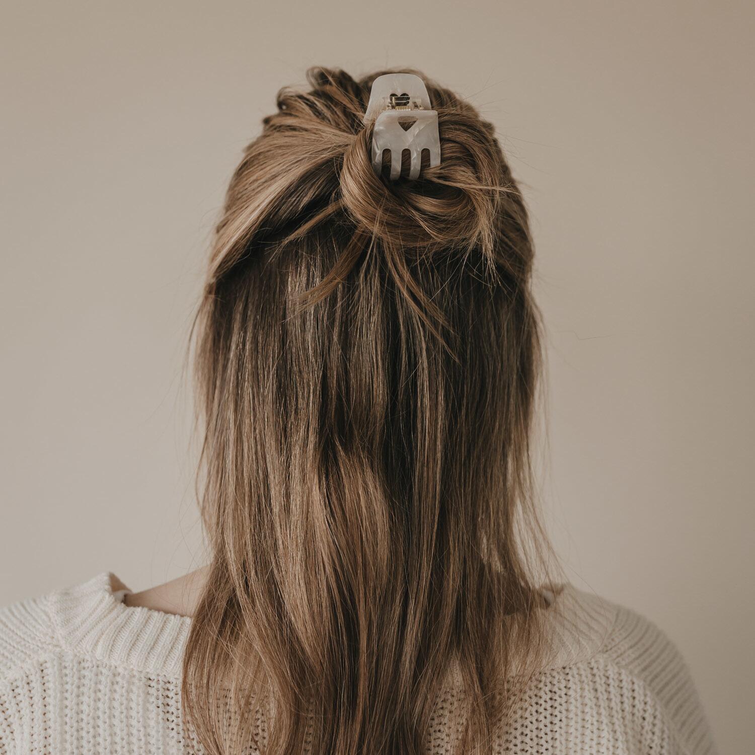 Kleine Haarspange "Herz" (Pearl) Eulenschnitt