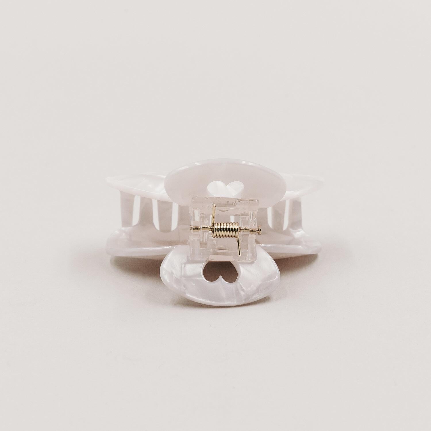 Große Haarspange "Herz" (Pearl) Eulenschnitt