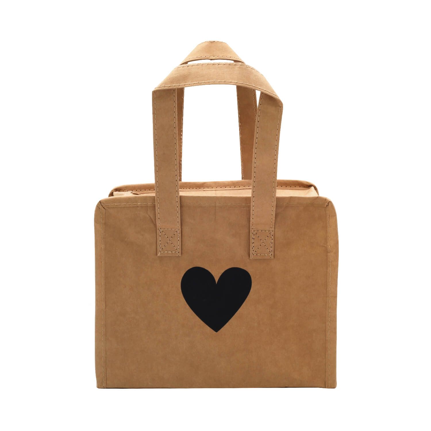Kühltasche "Herz" - 25x13x21 cm (Braun)