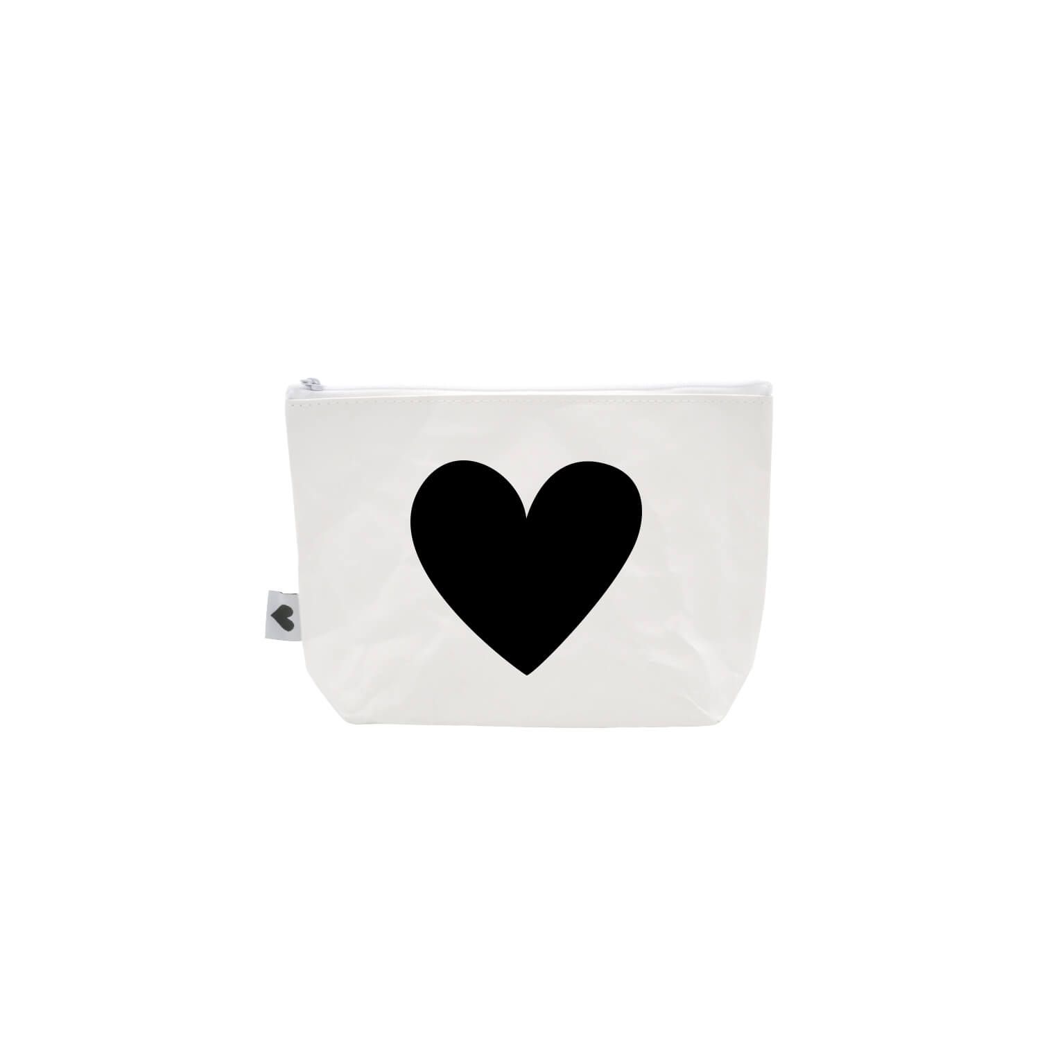Kosmetiktasche "Herz" - 23x15x6 cm (Weiß)
