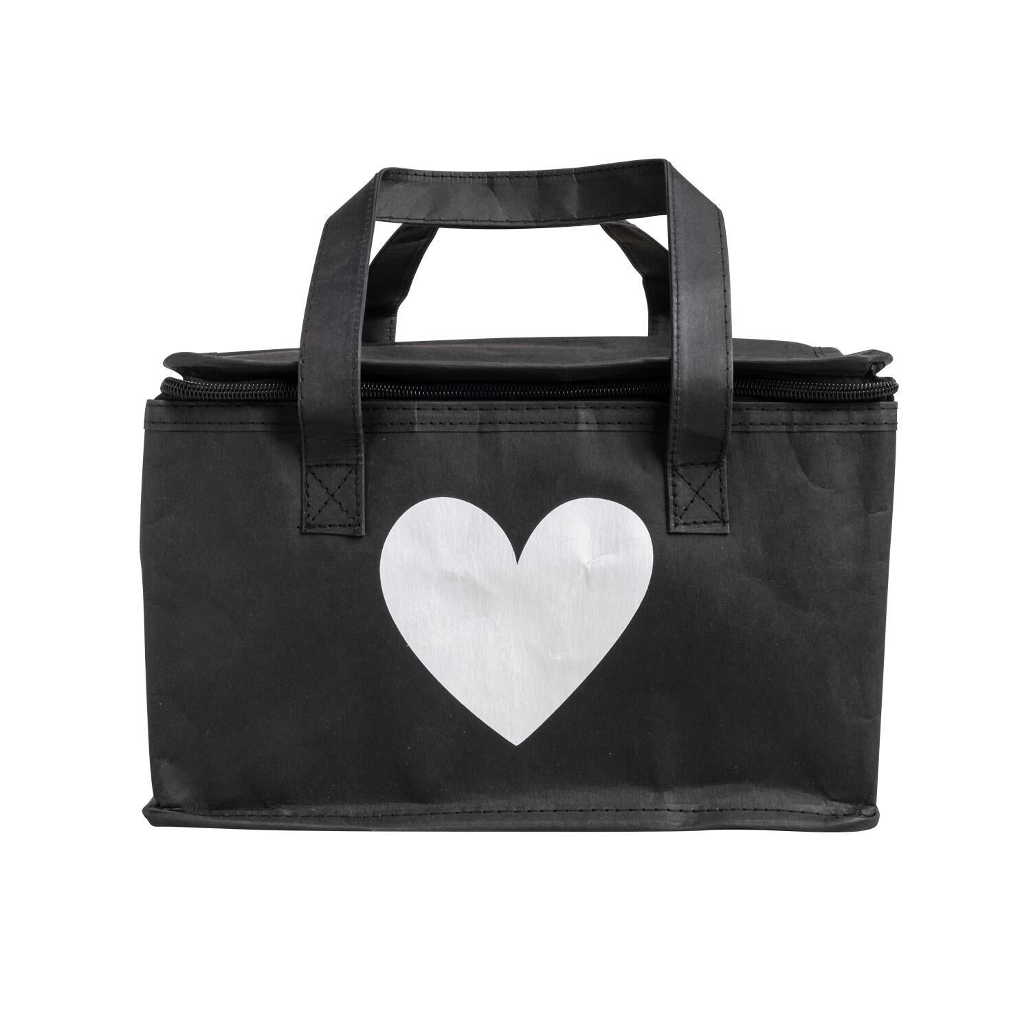 Kühltasche "Herz" - 30x18x22 cm (Schwarz)
