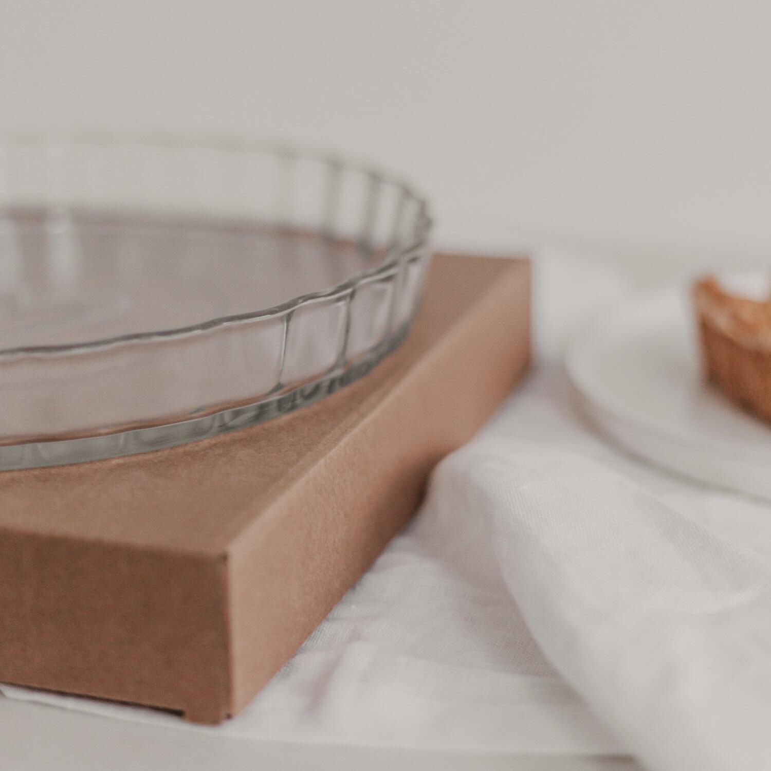 Tarteform "Herz" - 26,5x26,5x3,5 cm (Transparent/Weiß)