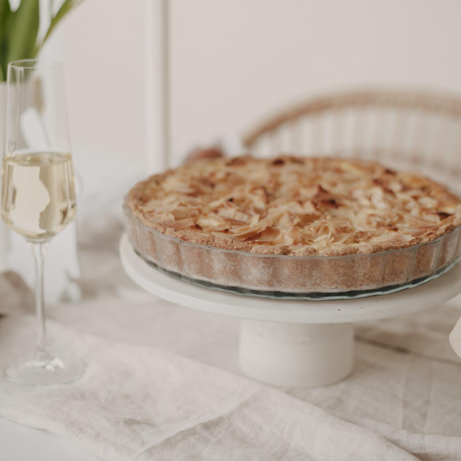 Tarteform "Herz" - 26,5x26,5x3,5 cm (Transparent/Weiß)
