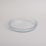 Tarteform "Herz" - 26,5x26,5x3,5 cm (Transparent/Weiß)