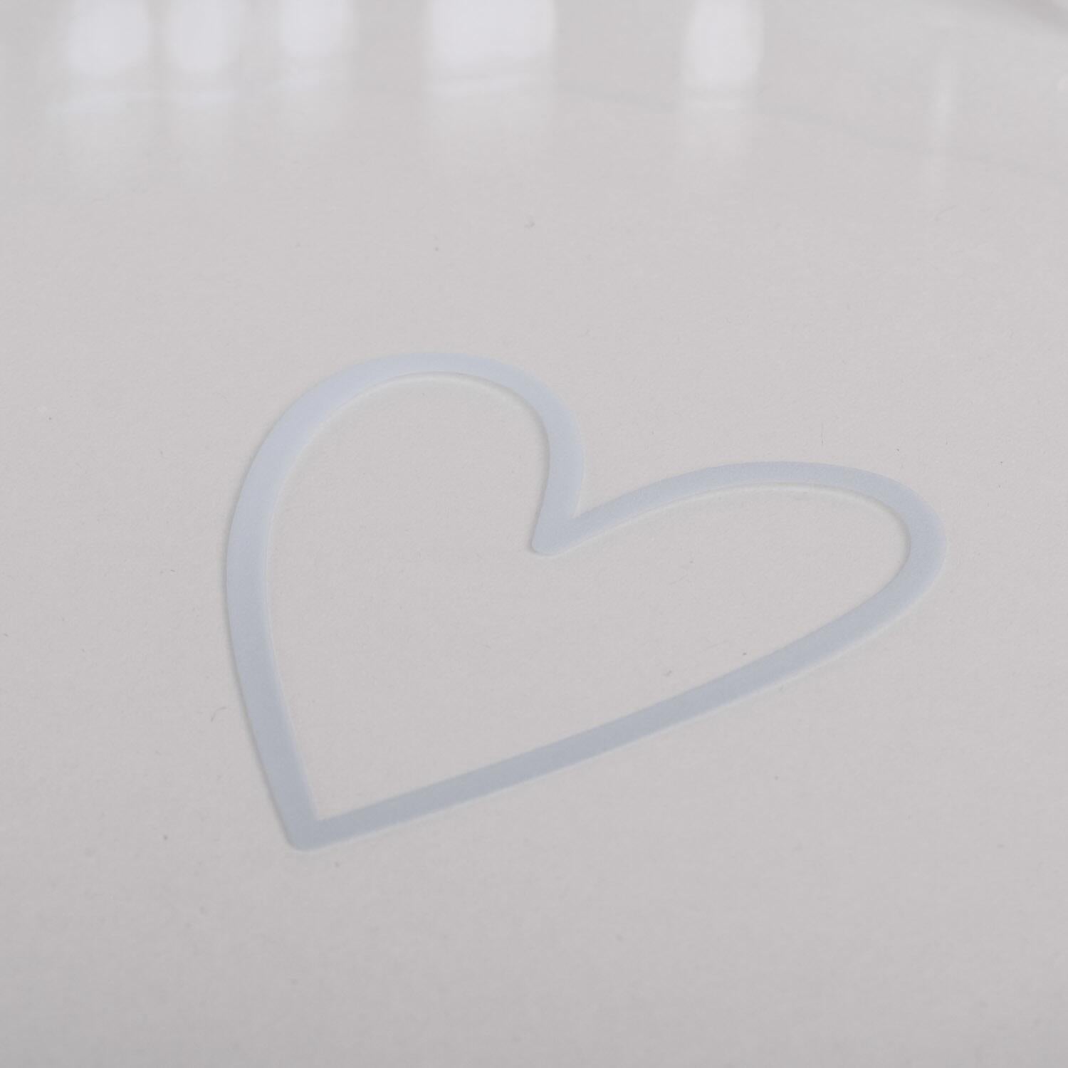 Tarteform "Herz" - 26,5x26,5x3,5 cm (Transparent/Weiß)