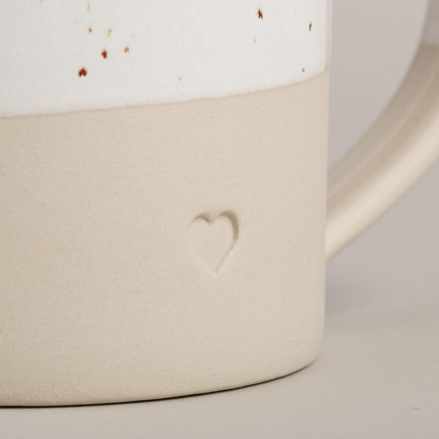 Tasse "Herz" - 220 ml (Natur)