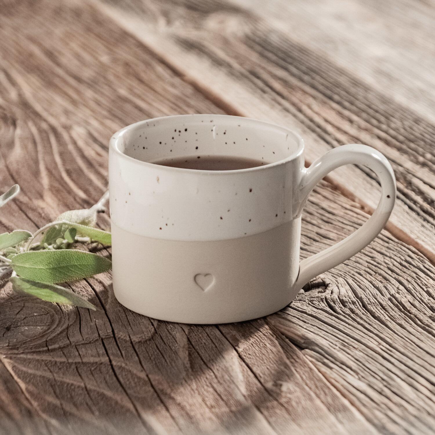 Tasse "Herz" - 220 ml (Natur)