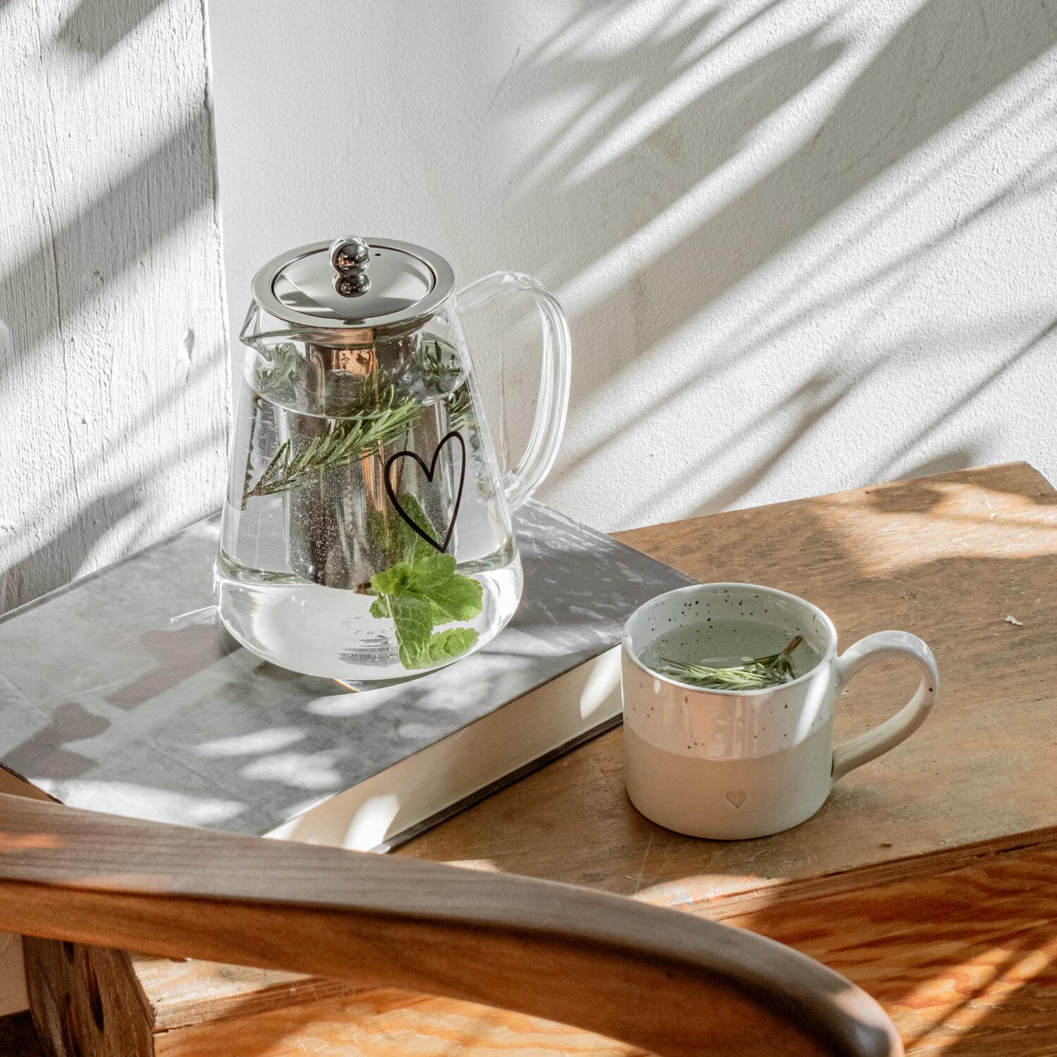 Tasse "Herz" - 220 ml (Natur)