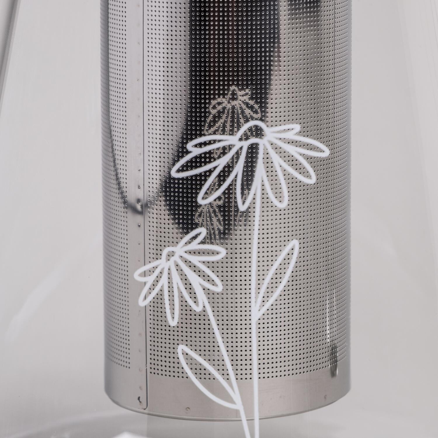 Teekanne "Daisy" - 1,2 l (Transparent/Weiß)