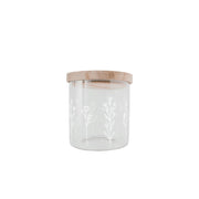Vorratsglas "Blumenwiese" - 13 cm (Natur/Transparent)