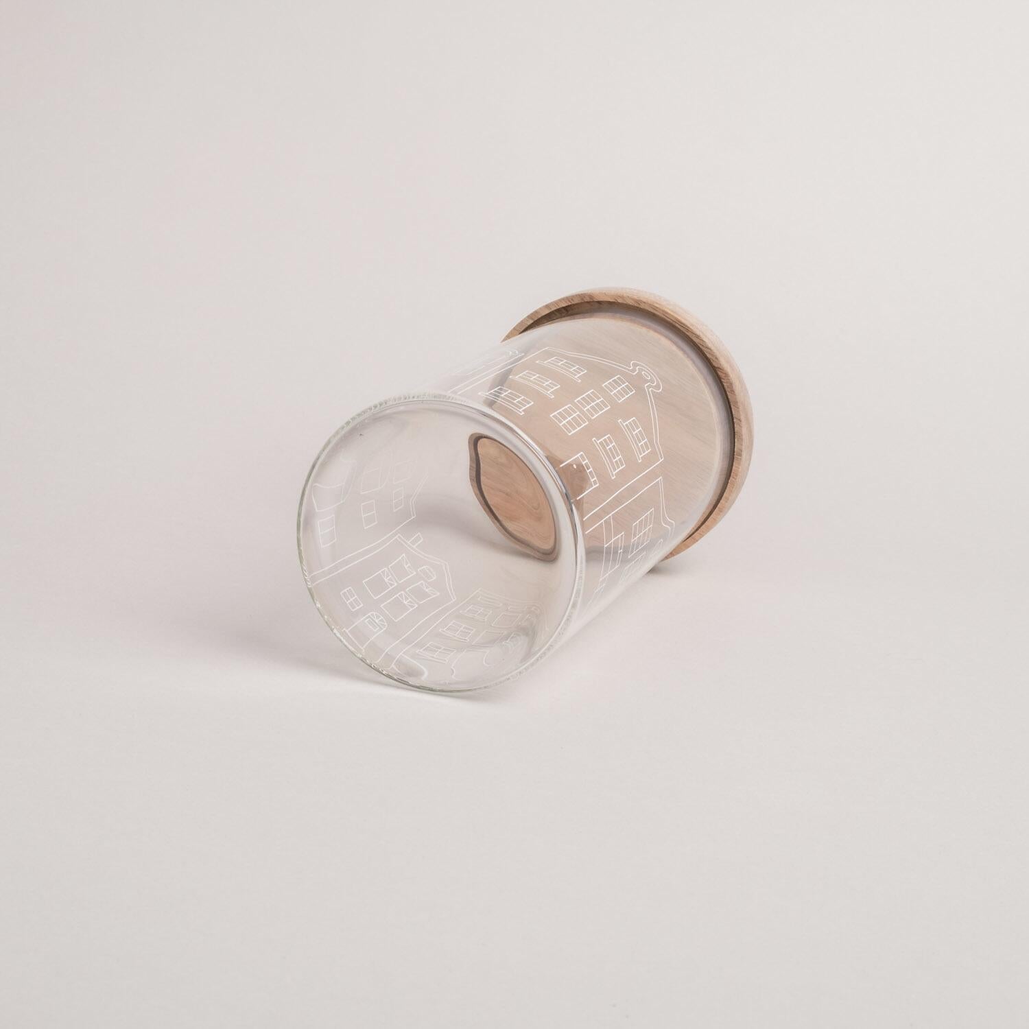 Vorratsglas "Häuser" - 9,5x19 cm (Transparent)