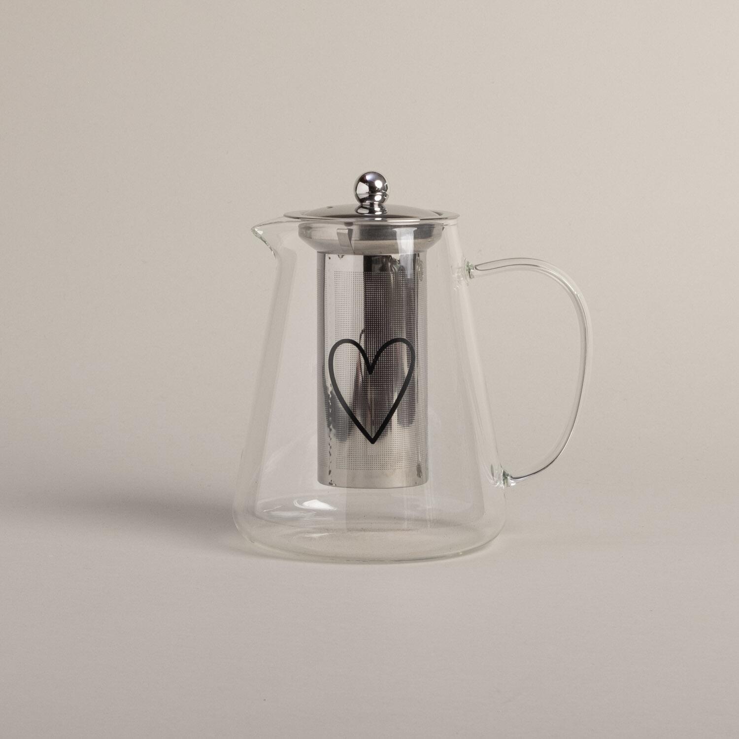 Teekanne "Herz" - 1250 ml (Transparent)