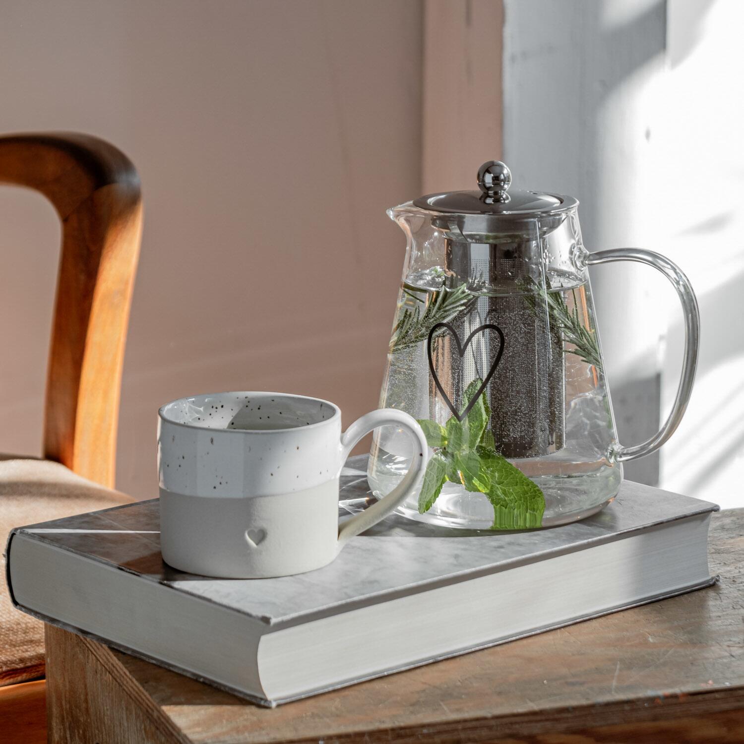 Teekanne "Herz" - 1250 ml (Transparent)