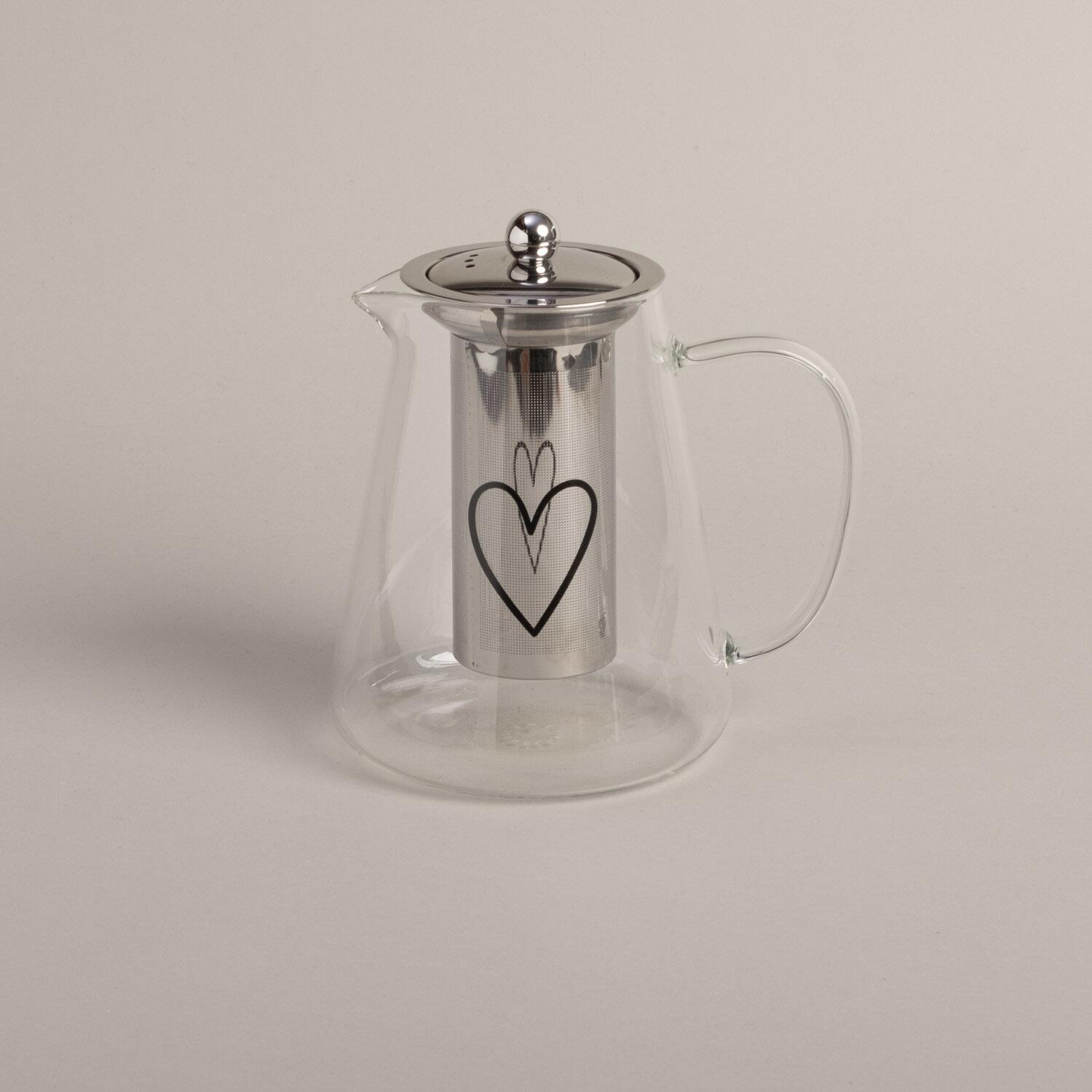 Teekanne "Herz" - 1250 ml (Transparent)
