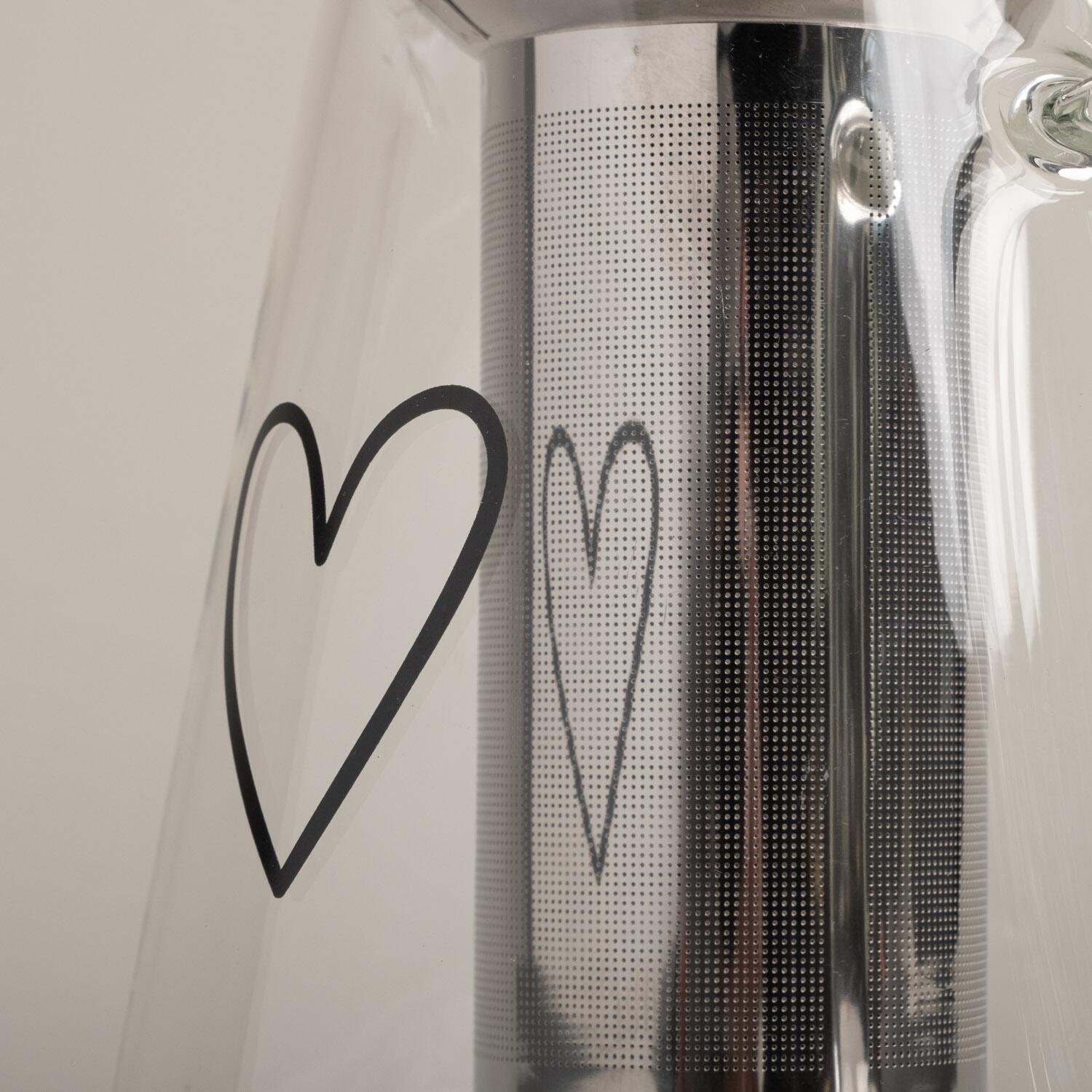 Teekanne "Herz" - 1250 ml (Transparent)