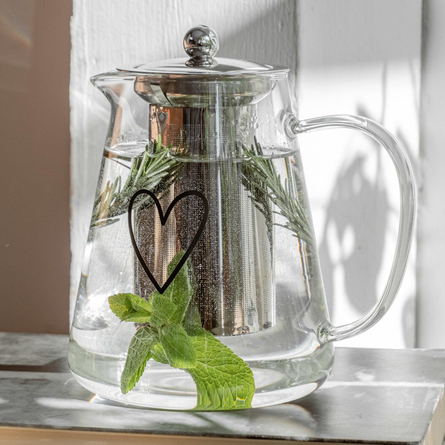 Teekanne "Herz" - 1250 ml (Transparent)