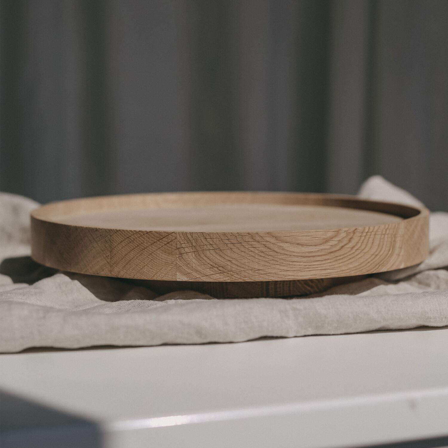 Drehteller aus Eiche "Coffeelover" - 28 cm (Natur)