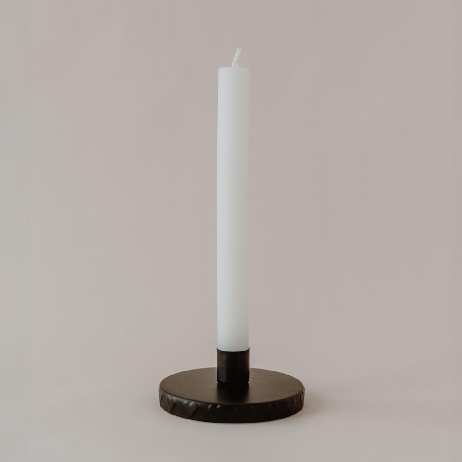 Kerzenhalter für Vorratsglas "Herz" (Schwarz) - 10,4 cm