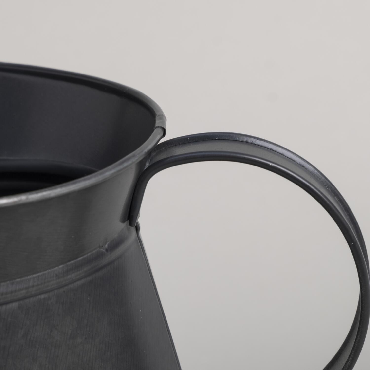 Metall Kännchen "Herz" - 1,2 l (Anthrazit) Eulenschnitt