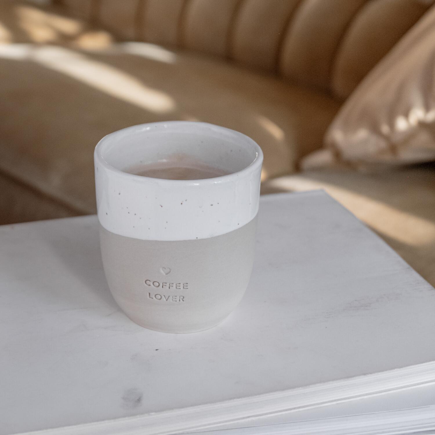 Becher "Coffee Lover" - 350 ml (Natur)