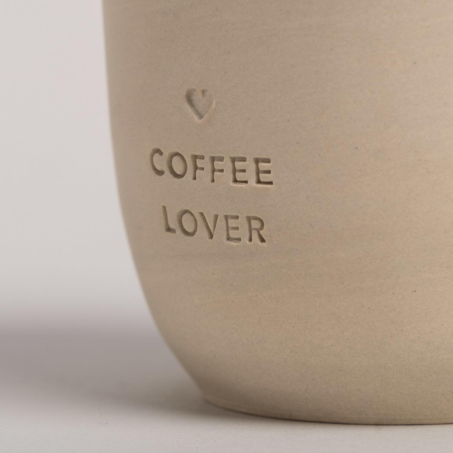 Becher "Coffee Lover" - 350 ml (Natur)