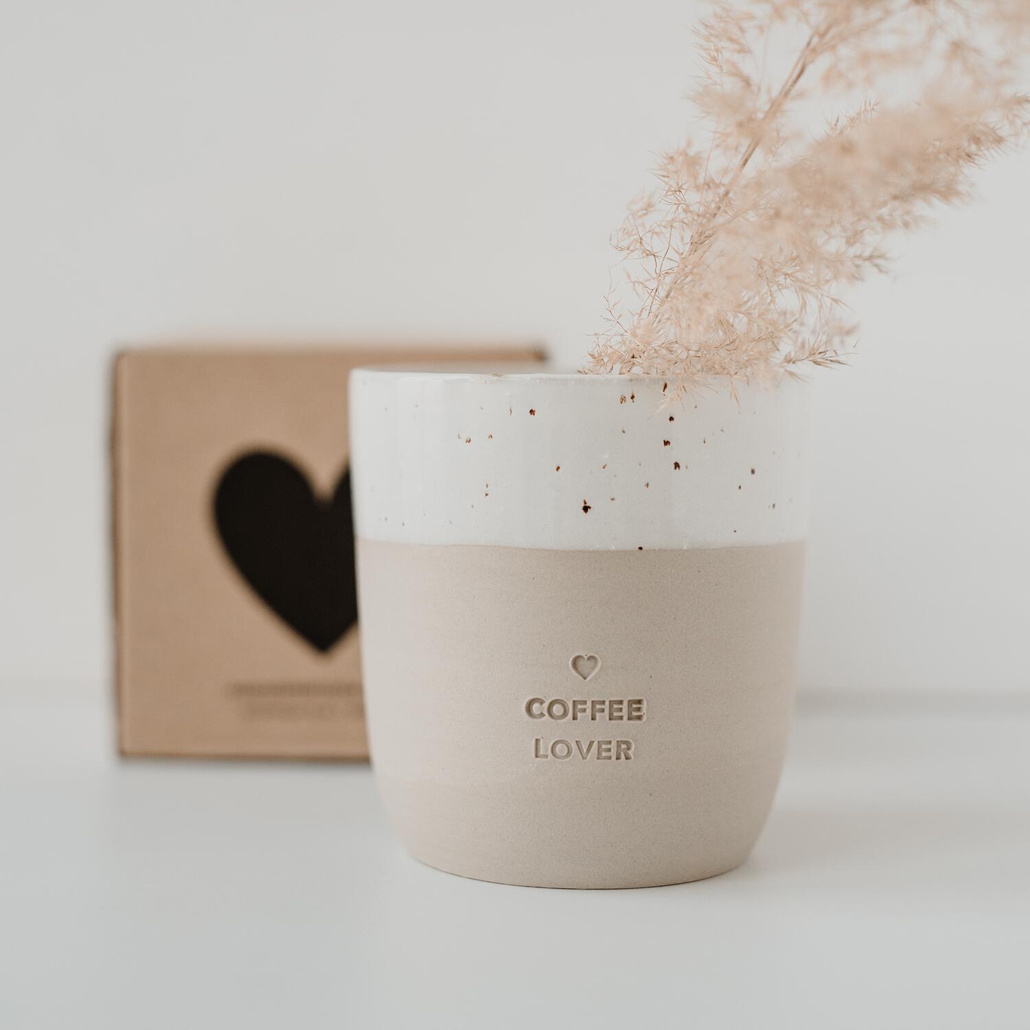 Becher "Coffee Lover" - 350 ml (Natur)