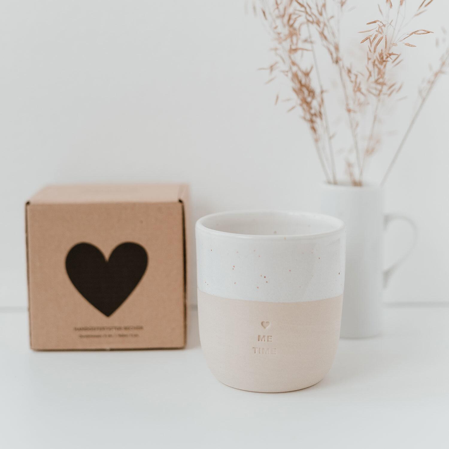 Becher "Me Time" - 320 ml (Natur)