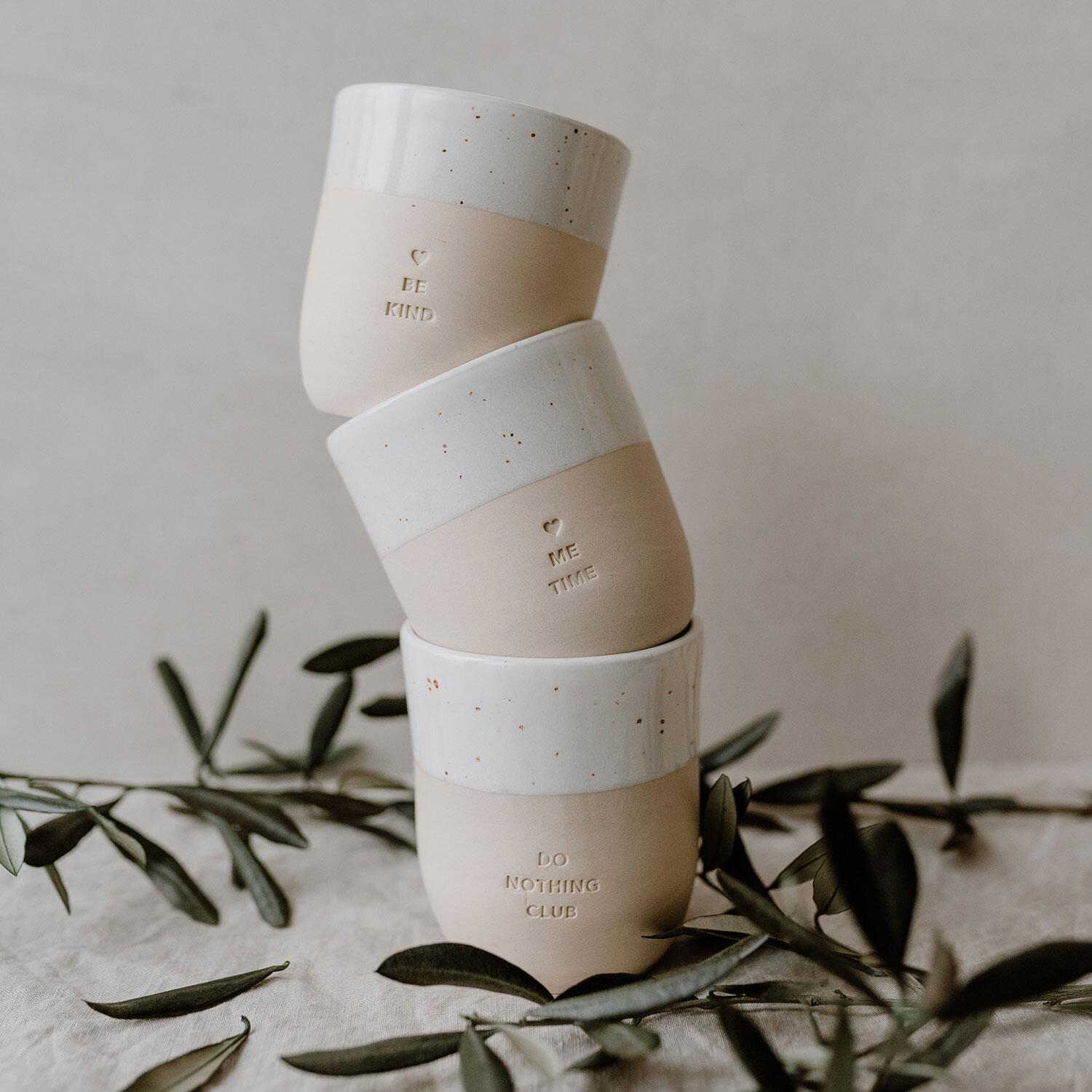 Becher "Me Time" - 320 ml (Natur)