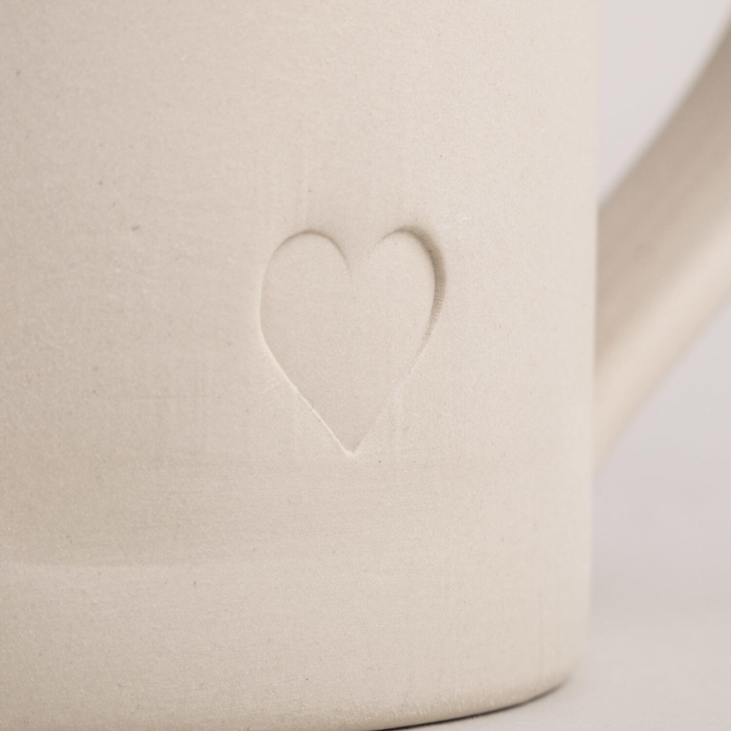 Große Tasse "Herz" - 450 ml (Natur)