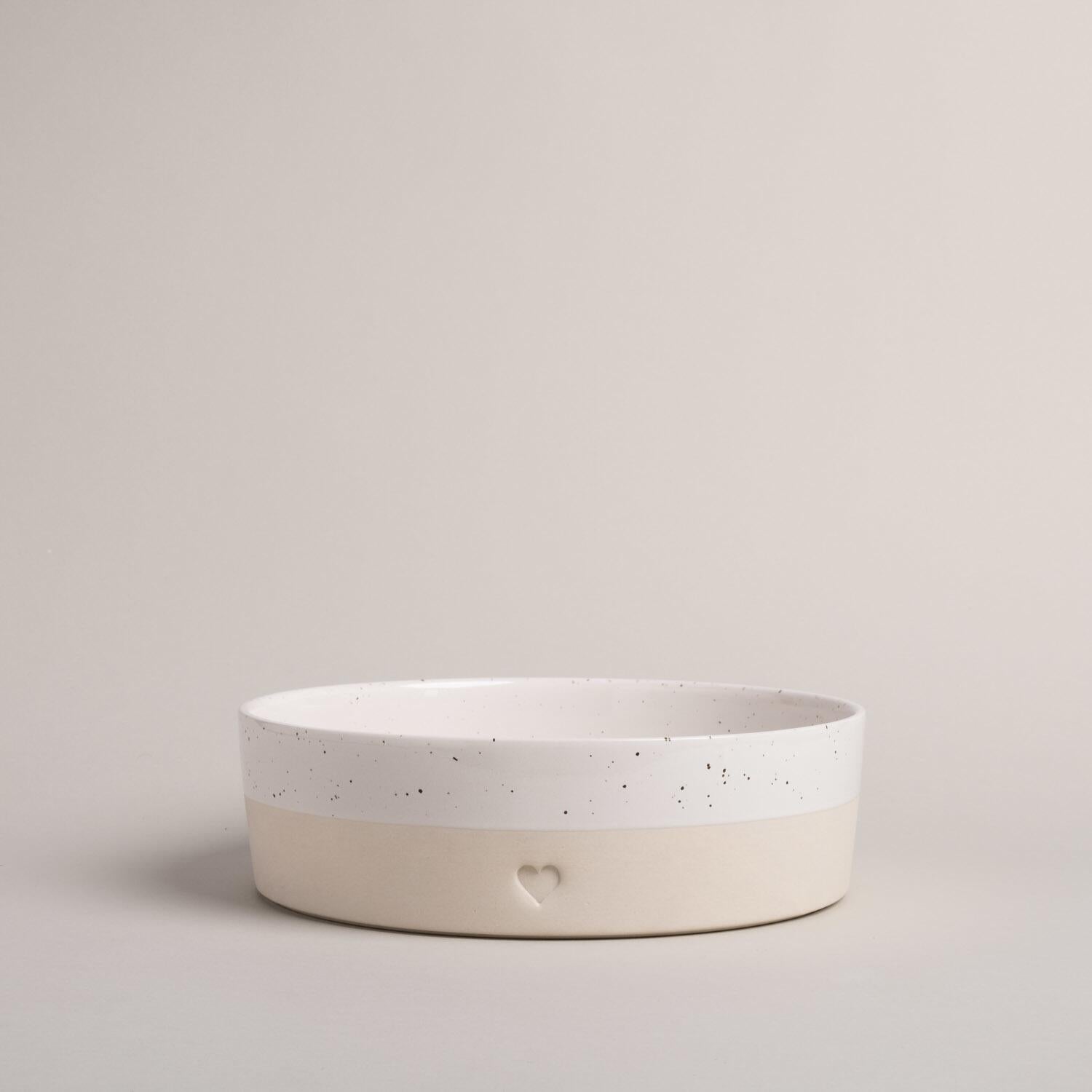 Schale "Herz" - 27x8 cm (Creme)