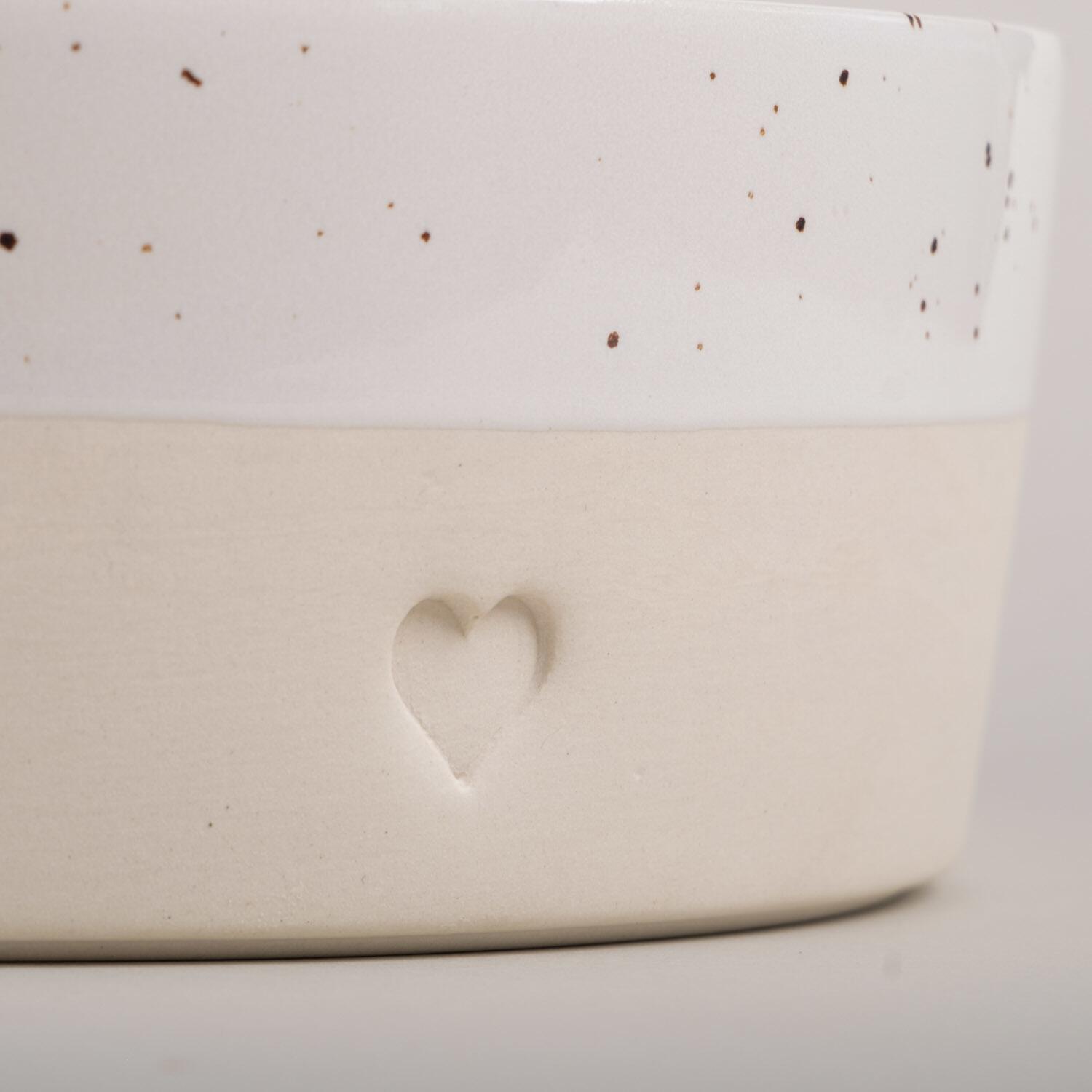 Schale "Herz" - 27x8 cm (Creme)