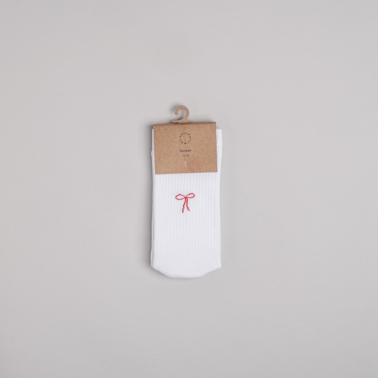 Socken "Schleife" (Weiß)