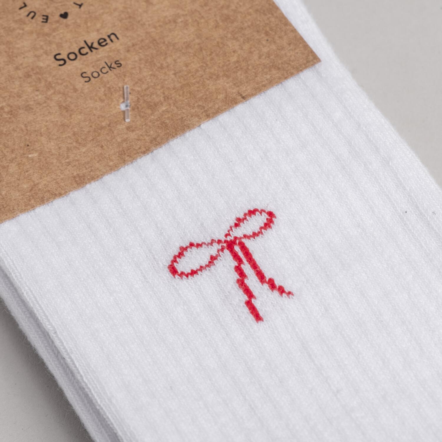 Socken "Schleife" (Weiß)
