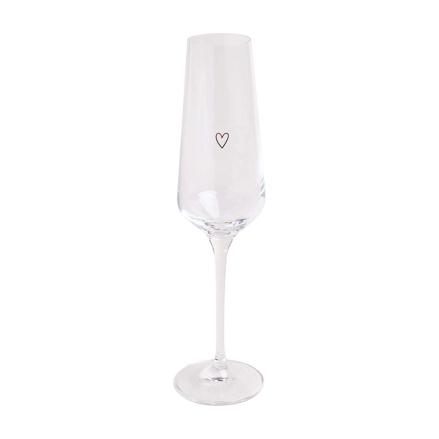 Sektglas "Herz" - 210 ml (Transparent)