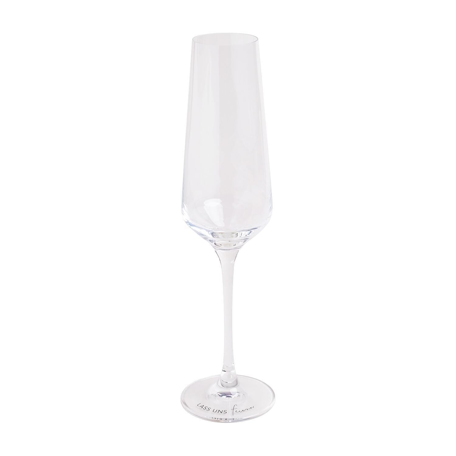 Sektglas "Lass uns feiern" - 210 ml (Transparent)