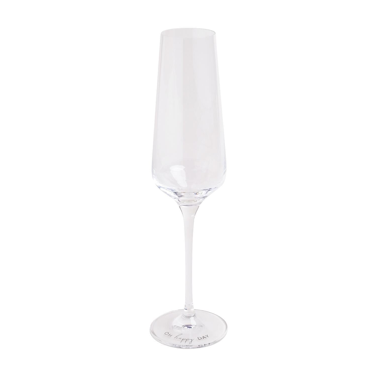 Sektglas "Oh happy day" - 210 ml (Transparent)