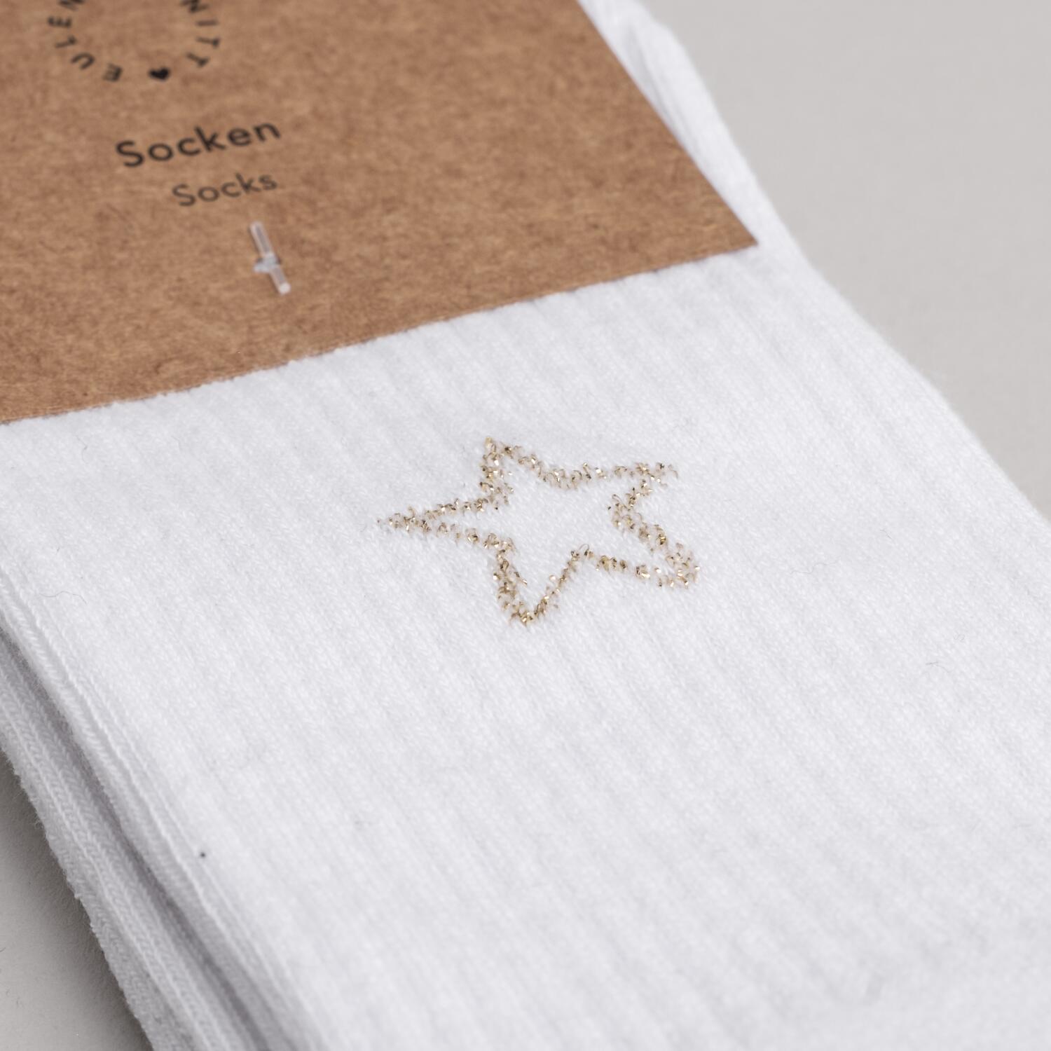 Socken "Stern" (Weiß)