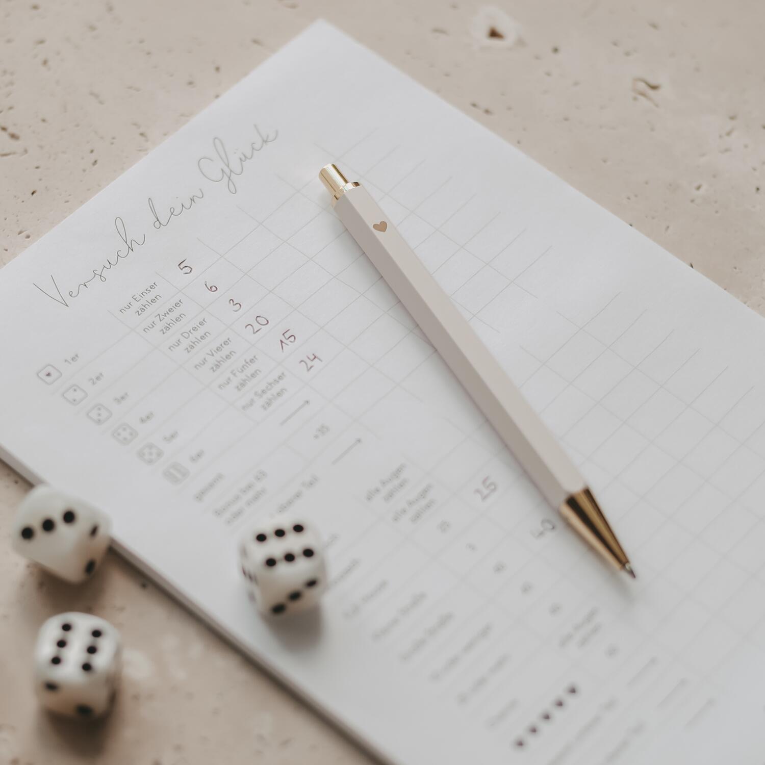 Kugelschreiber - 12,7 cm (Creme) Eulenschnitt