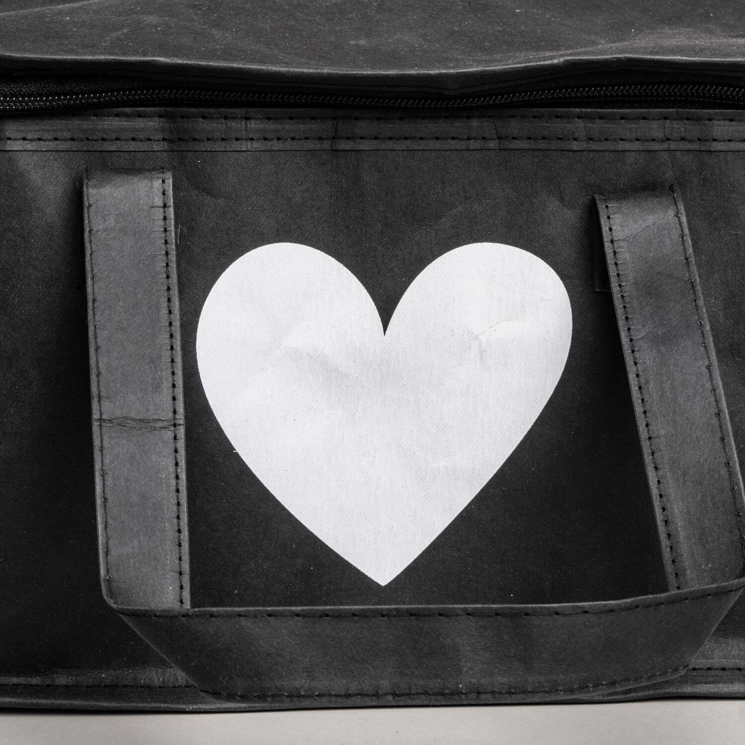 Kühltasche "Herz" - 30x18x22 cm (Schwarz)