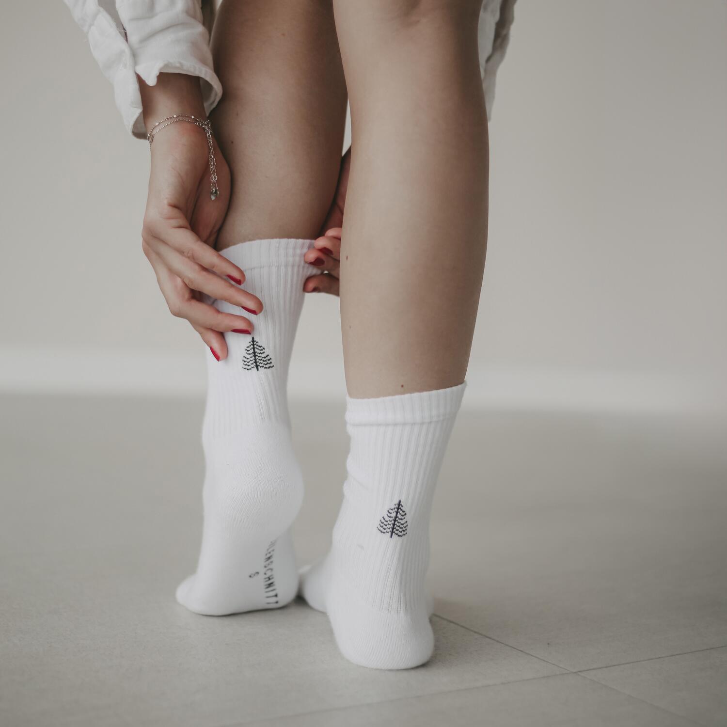 Socken "Tanne" (Weiß)