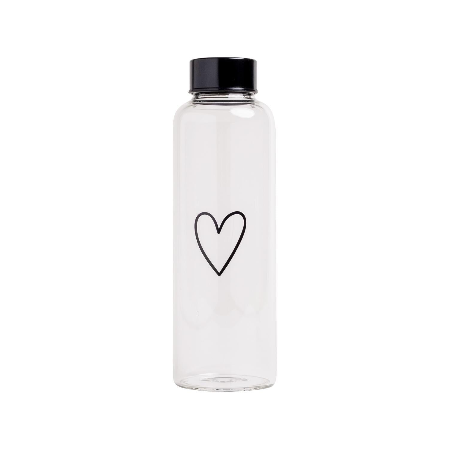 Trinkflasche "Herz" - 500 ml (Transparent)