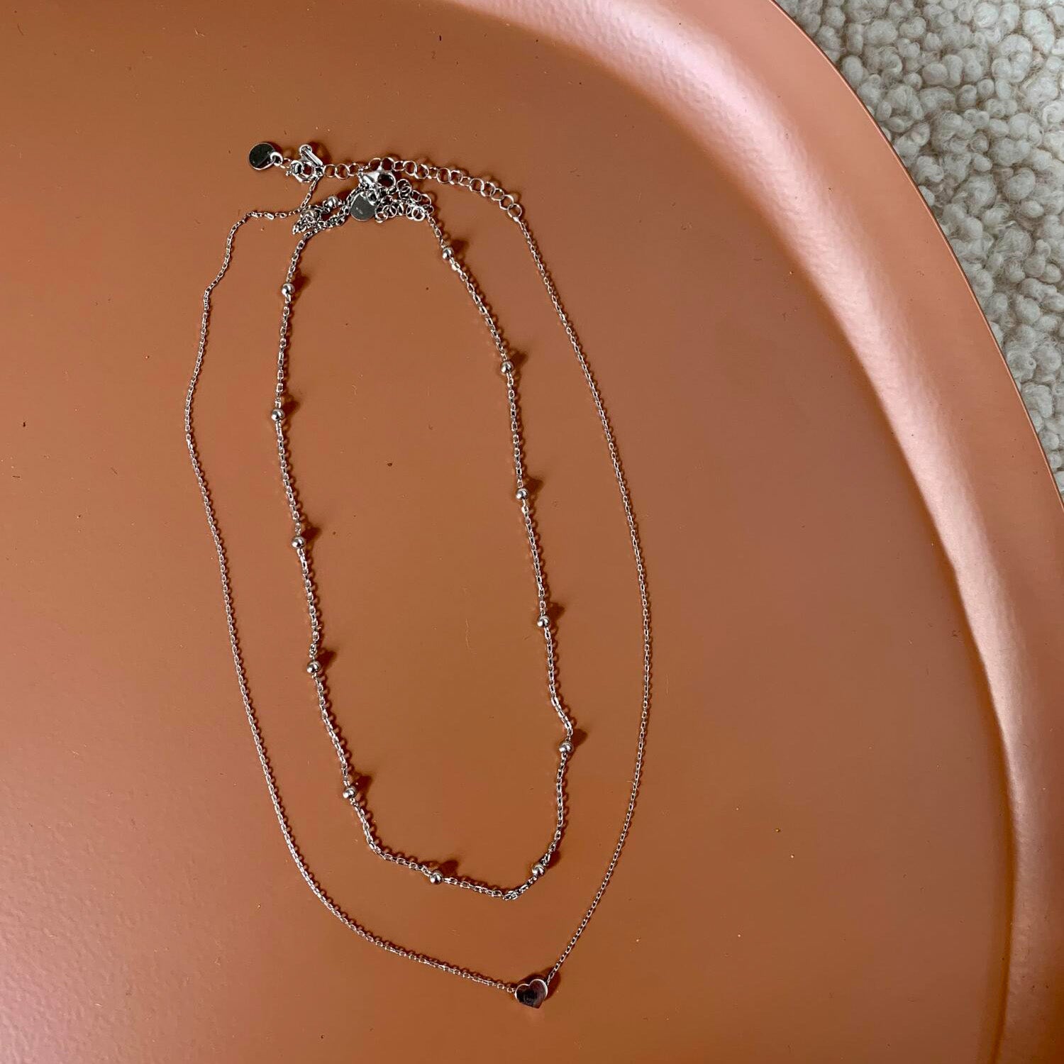 Kette "Marie" mit Kugeln - 40-45,5 cm (Silber)