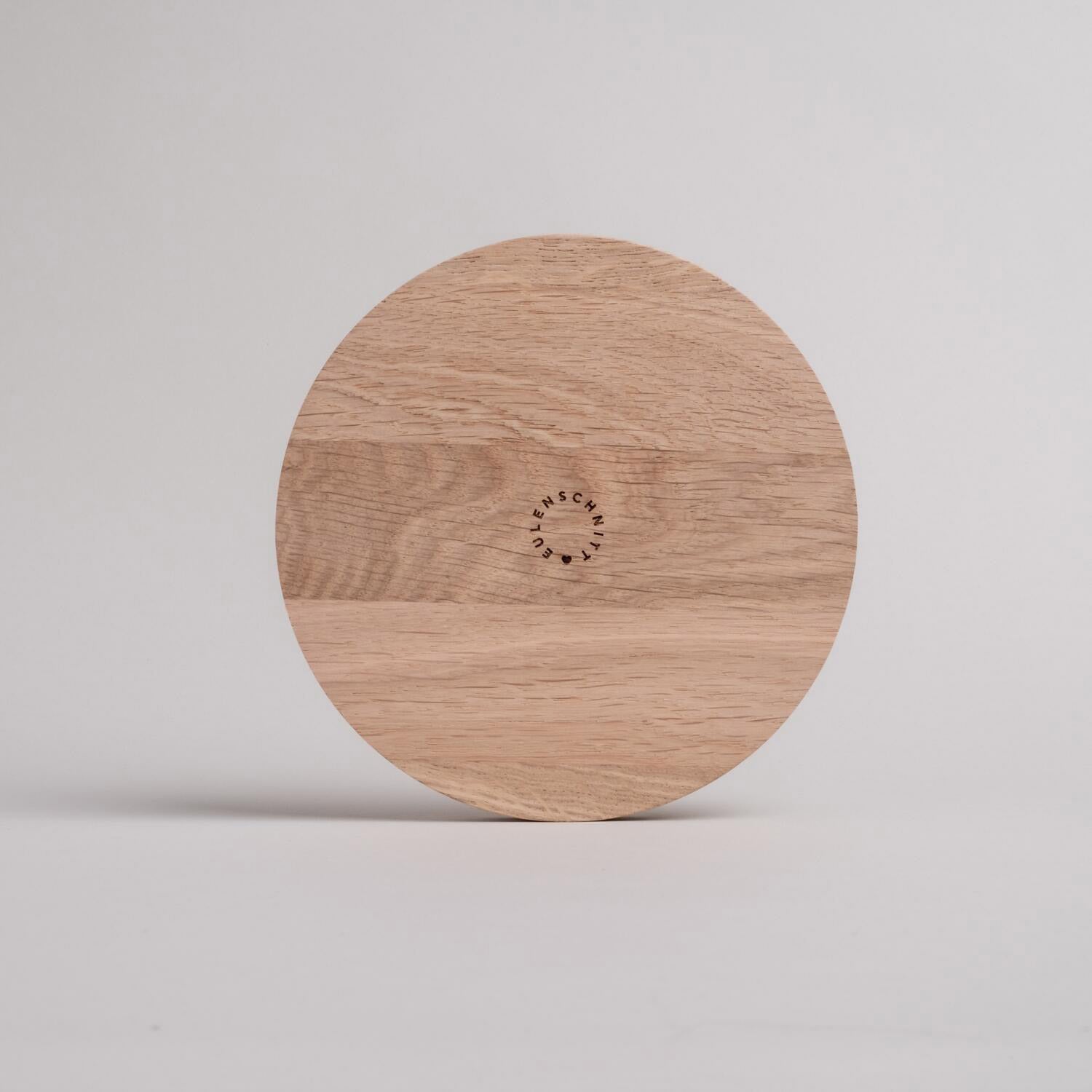 Mini-Tablett rund "Herz" (Natur) Eulenschnitt
