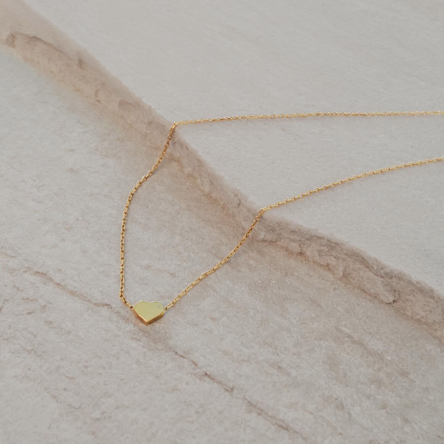 Kette "Lia" mit Herz - 40-45 cm (Gold) Eulenschnitt