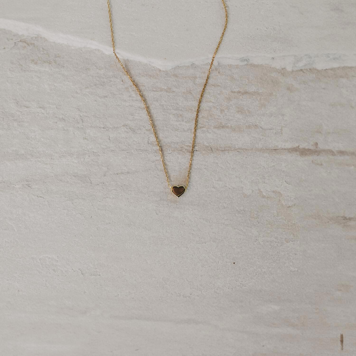 Kette "Lia" mit Herz - 40-45 cm (Gold) Eulenschnitt