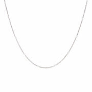 Kette "Lini" - 40-45 cm (Silber/Weiß) Eulenschnitt