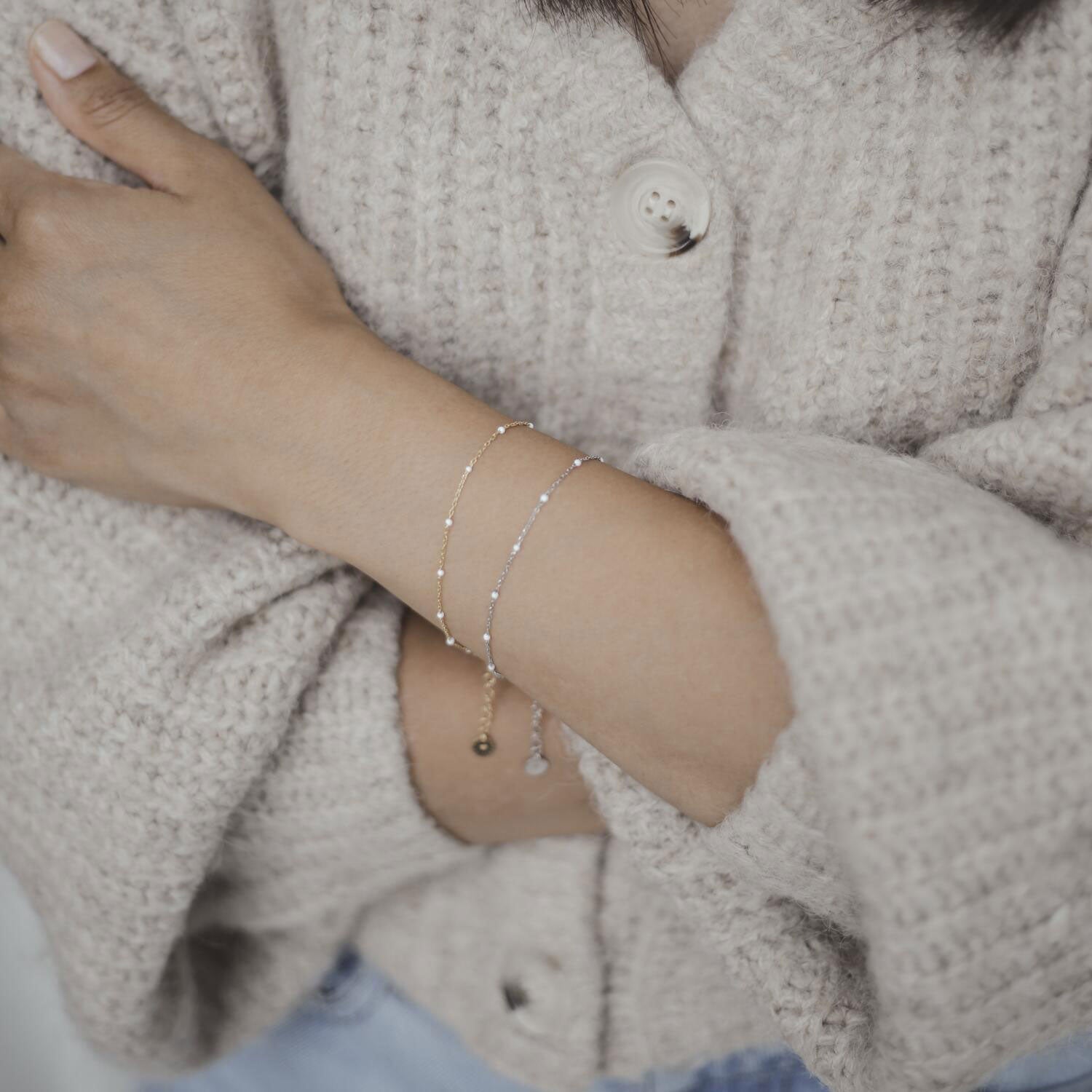 Armband "Lini" - 15-20 cm (Silber) Eulenschnitt