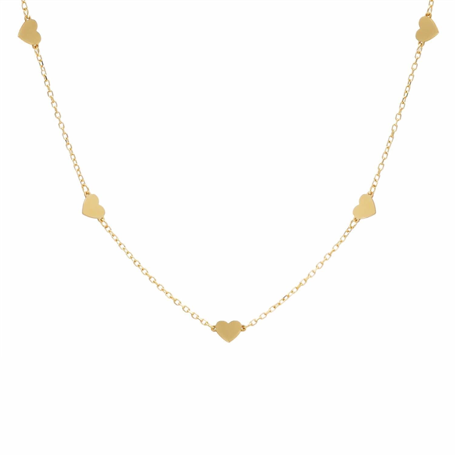Herz-Kette "Lisa" - 40-45,5 cm (Gold) Eulenschnitt