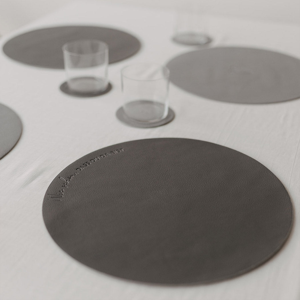 Wendbares Platzset "Wie schön" (Grau)
